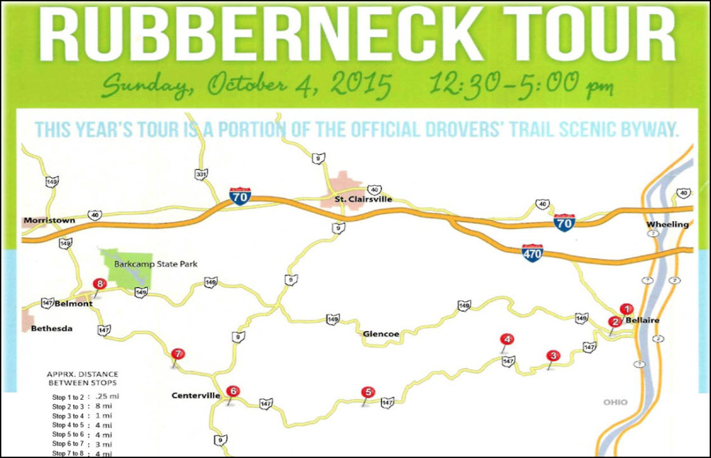 Rubberneck Tour Stop Map